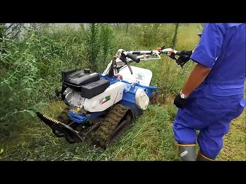 自走式雑草刈機 ハンマーナイフモアー（クローラータイプ） HRC663-M 紹介動画