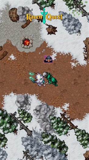 Who else is obsessed with their RavenQuest pet? #mmorpg #pixelart #cutegameplay