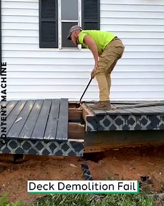 21K views · 72 reactions | Deck Demolition Fail | Content Machine | Facebook