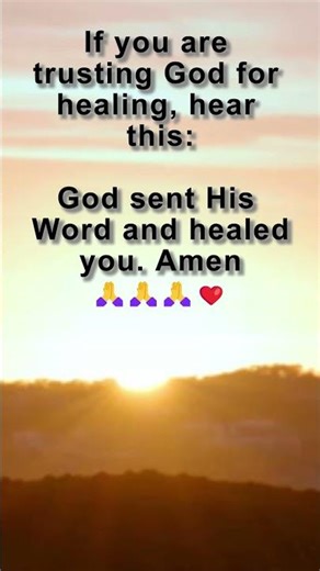 God sent His Word | God's Word is Medicine 🙏🙏🙏 #healingprayer #faithhealing
