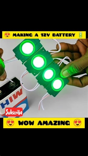 ⚡ Making a 12V Battery at Home 🔋 | Homemade 12V Battery DIY Experiment #shorts