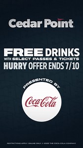 FACE YOUR FATE. Get free drinks with select passes and tickets, offer ends 7/10. | Cedar Point | Facebook