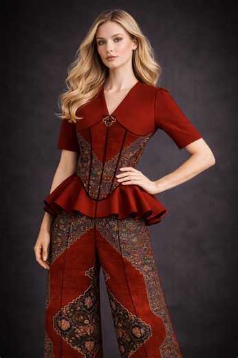 Persian Textile Inspired Designer Clothing Modern Women Fashion Piece Artisan Statement Outfit - Etsy