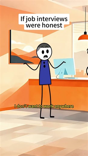 If job interviews were honest! #worklife #realitymanagement #animation #officemove #hr
