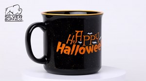 Silver Buffalo Peanuts Halloween Costumes Featuring Charlie Brown, Snoopy, Woodstock, Lucy, and Linus Ceramic Camper Mug, 20 Ounces