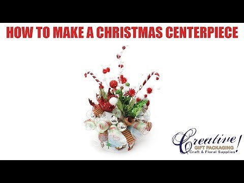 Candy Cane Christmas Centerpiece
