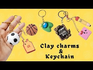 Easy Clay Keychain & charms Tutorial for Beginners | Air Dry Clay Tutorial | DIY Keychains 💕