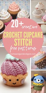 20  Creative Crochet Cupcake Stitch Free Patterns - FarmFoodFamily