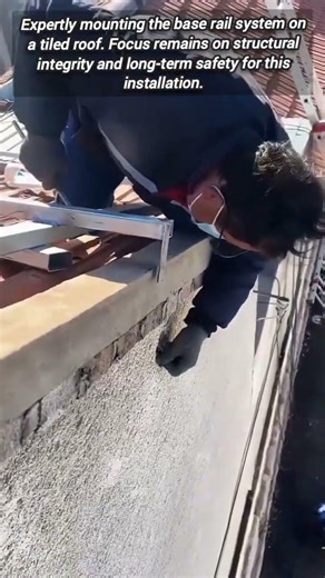 Precise Structural Support Assembly On A Residential Tiled Roof