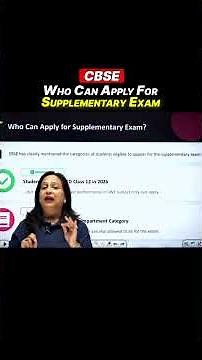 CBSE Supplementary Exam 2026: Who Can Apply?