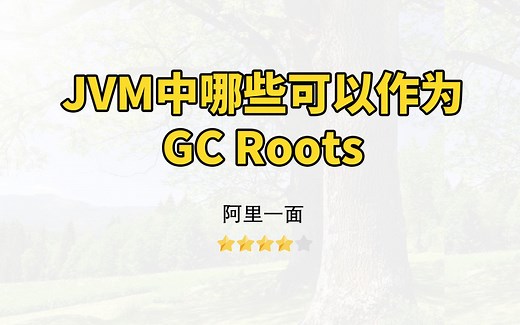 【Java面试】JVM中哪些可以作为GC Roots