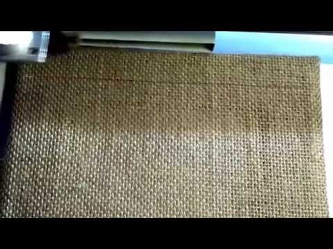 40w laser engraving burlap canvas