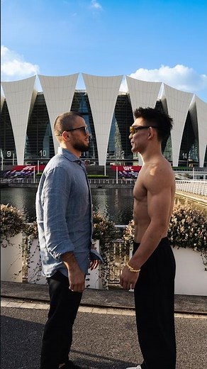 See the first staredown between Umar Nurmagomedov and Song Yadong! #UFCShanghai