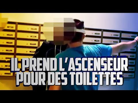 IL PISSE DANS L'ASCENSEUR D'UN IMMEUBLE POUR ÉNERVER LES HABITANTS ! ( CAM OFF )