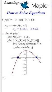 How to Solve Equations in #Maple #LearningMaple