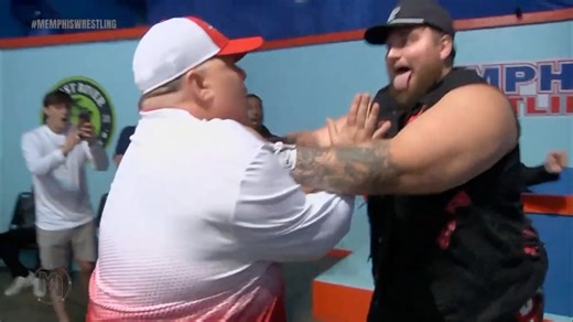 Justin Case slaps Aaron Roberts & quickly regrets it! 😤 #MemphisWrestling | Memphis Wrestling