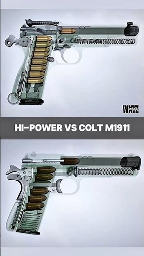 Browning Hi-Power vs Colt M1911: X-Ray View!