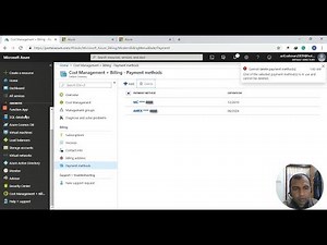 Cannot delete payment method Azure