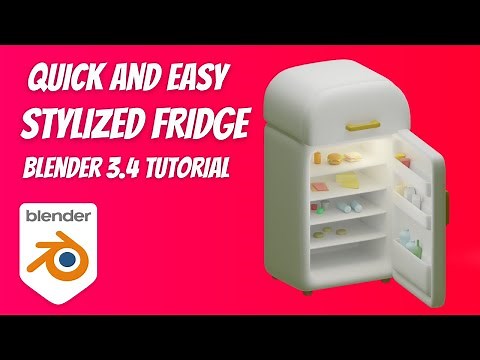 Stylized Fridge in Blender- 3D Modelling & Rendering tutorial - Beginner