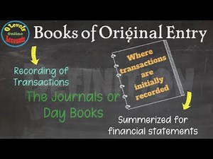 How to explain the concept of the Books of Original Entry in accounting?