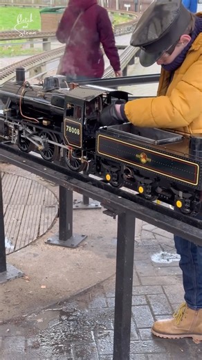 Alex Fletcher on Instagram: "Joseph’s Christmas Present. What kid doesn’t want to wake up on Christmas Day to a Ivatt Class 2 5 inch gauge live steam locomotive! It’s an absolutely beauty as well! #steamtrain #steamlocomotive #livesteam #narrowgauge #modelrailway"