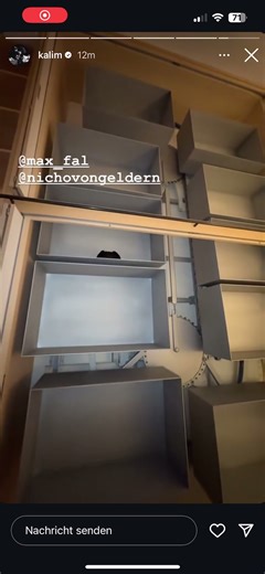 Lustige Insta Story von KALIM im Deutschrap-Stil