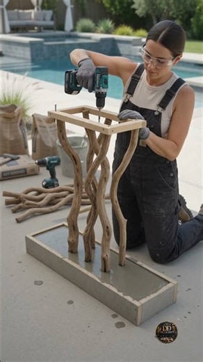 She Turned Twisted Tree Branches Into a Luxury Glow Table! #diy #diybuild