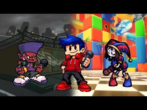 JOGUEI DOIS MODS ABSURDOS NO FNF! DIGITAL CIRCUS E O MOD DUE DEBTS BF MIX (fixed by ‪@Gabesfnf‬)