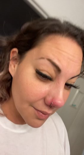 Nose Ring Abcess 😬🤦🏼‍♀️ #pimplepop #pimplepopper2021 #fyp
