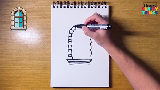 Learn how to draw a beautiful arched window step by step! Perfect for kids and beginners, simple shapes, easy lines, and tons of room for creativity. Full tutorial printable guide here: 👉 https://buff.ly/tUt7DYf #windowdrawing #kidsarttutorial #learntodraw | I Heart Crafty Things