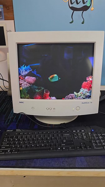 Nostalgic PC Setup: Embracing Old-School Technology