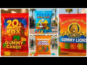 Movie Studios as Gummy Candy by AI