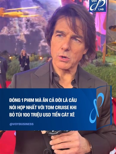 Đóng một bộ phim để sống cả đời – Tinh thần Tom Cruise