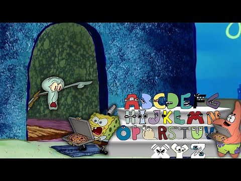 Squidward kicks out Dr Livesey Walk FULL Alphabet Lore which trying to get a pizza from Spongebob 2