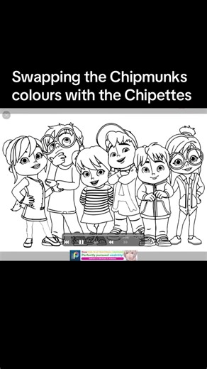 Chipmunks and Chipettes Color Swap Art