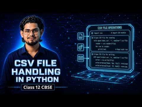 CSV File Handling in Python Explained | Class 12 Computer Science (CBSE)