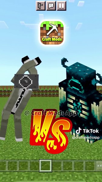 CameraMan VS Warden in Minecraft PE 1.20 | Craft Mods Showdown