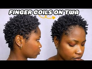 FINGER COILS On Short Natural Hair : Beginner Friendly!