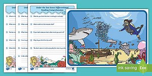 Under the Sea Scene Differentiated Reading Comprehension