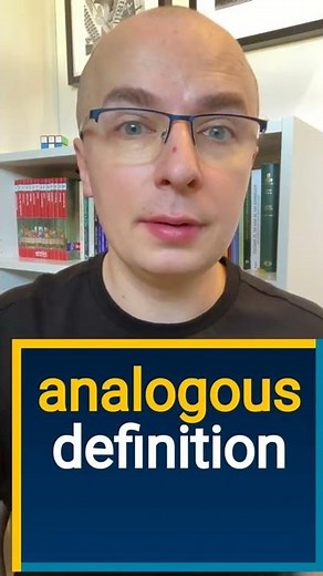 What does ANALOGOUS mean? #shorts