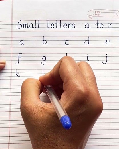 Small letters writing in four line copy