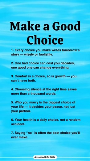 74K views · 537 reactions | Make a good choice.. | Advanced Life Skills | Facebook