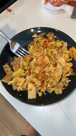 Making a random pantry meal at home