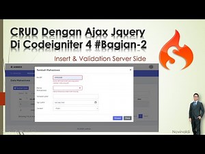 Tutorial CRUD Dengan Ajax Jquery di Codeigniter 4- #2 (Insert Data & Validation Server Side)
