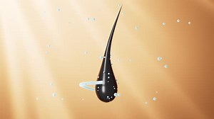 3D Animated Hair Strand with Helix Wrapping for Hair Care