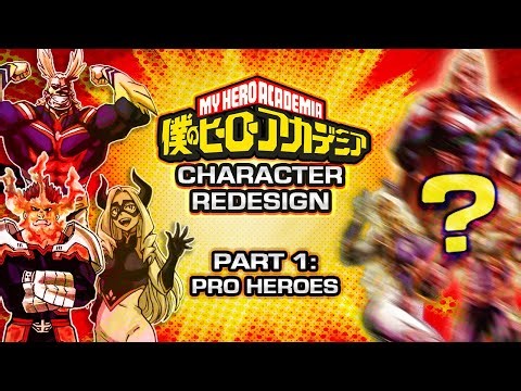 My Hero Academia Redesigns - Part 1: Pro Heroes Reimagined In My Style #allmight #endeavor