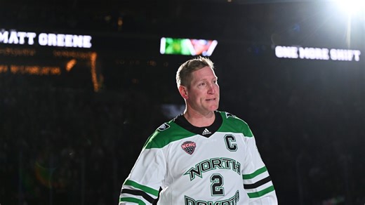 UND past and future: Matt Greene moves behind the bench in Los Angeles
