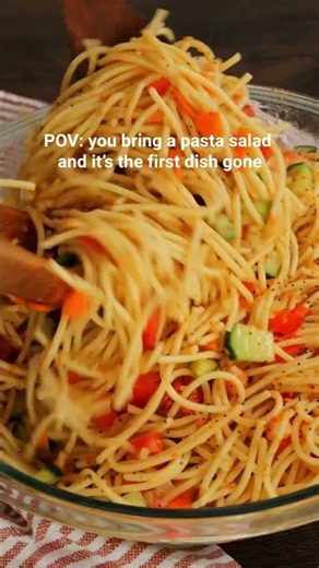 Spaghetti Salad Supreme — the make-ahead pasta salad that steals the show at every potluck.