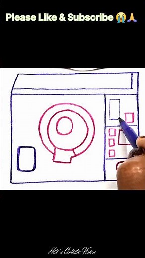 Drawing Washing Machine #washing #washingmachine #machine