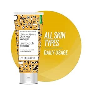 Aroma Magic Sunblock Sunscreen Lotion with SPF 30 | Broad Spectrum UVA/UVB Protection | Non-Nano Zinc Oxide Mineral Sunblock | 3.38 Fl Oz/100ml